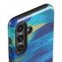 Ocean Blue Brush Stroke by Etta Vee Galaxy S25 Impact Case